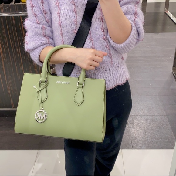 Michael Kors Sheila Medium Satchel in light sage - Picture 1 of 8